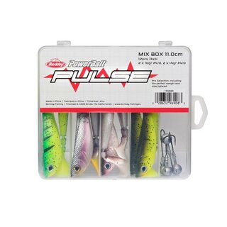 Berkley Powerbait Pulse Shad Box 11cm incl. Jugheads 12/4ps