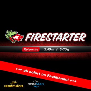 Lieblingskder FIRESTARTER Reiserute 2,45m 5-70g