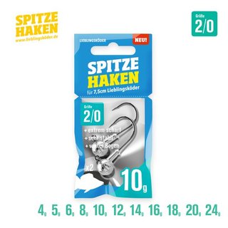 Lieblingskder Spitze Haken 2/0 - verschiedene Gewichte